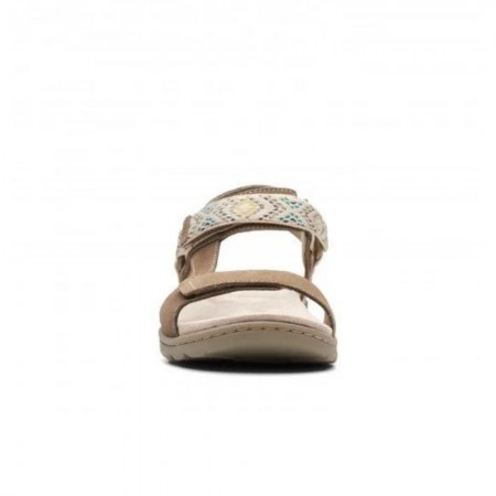 Clarks Amanda Step Olive Suede Ανατομικά Δερμάτινα Σανδάλια Λαδί 26164494